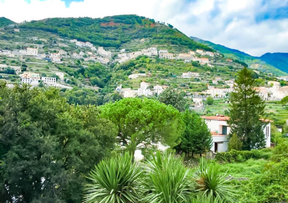 View of hillsides from Ravello Italy