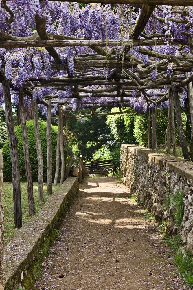 The gardens at Villa Cimbrone in Ravello Italy