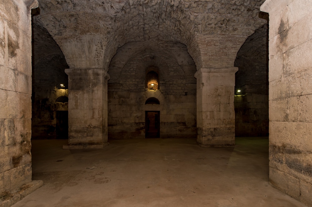 Cellars of Diocletian's Palace in Split, Croatia