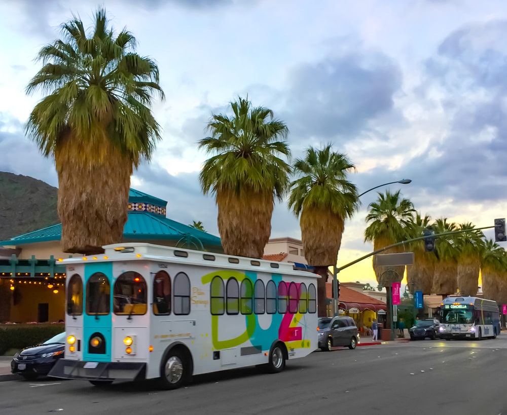 Downtown Palm Springs in California