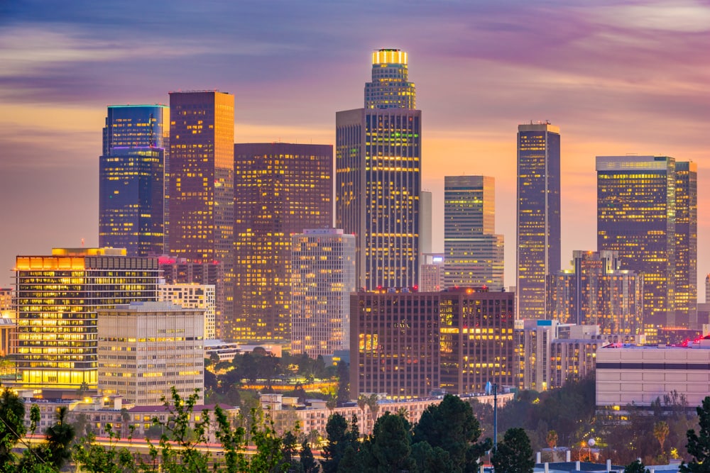 Los Angeles, CA, skyline