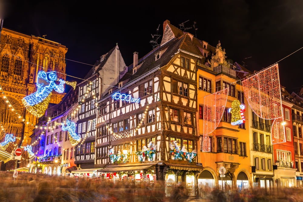 Strasbourg in France, just before Christmas