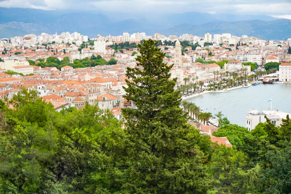 View from Marjan Hill in Split, Croatia