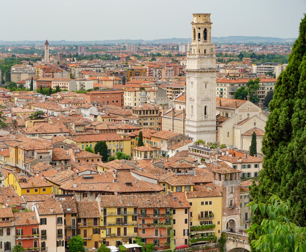 A view from the Piazzale Castel San Pietro in Verona