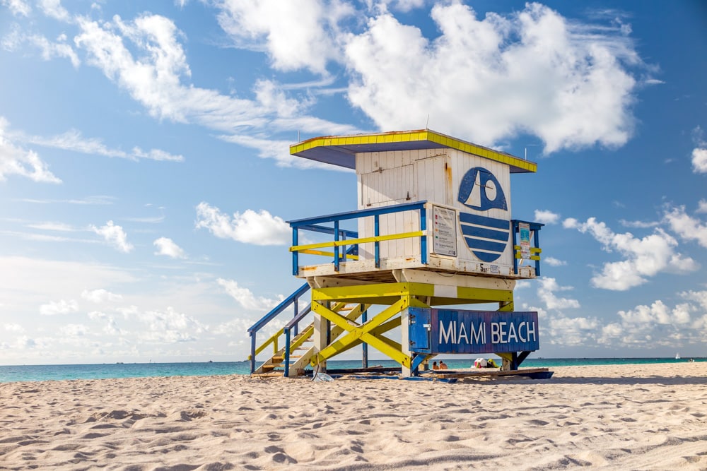 Miami Beach Lifeguard Tower in Florida