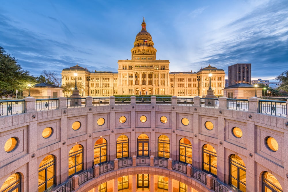 Texas State Capitol building in Austin, TX