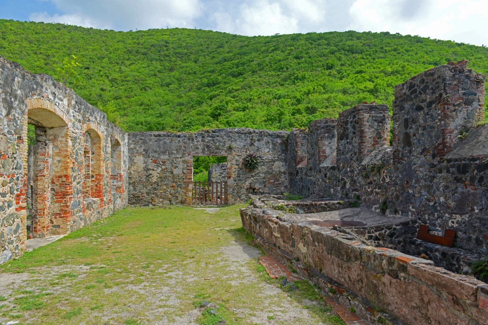 Ruins of Annaberg Plantation in Virgin Islands NP, St. John, USVI