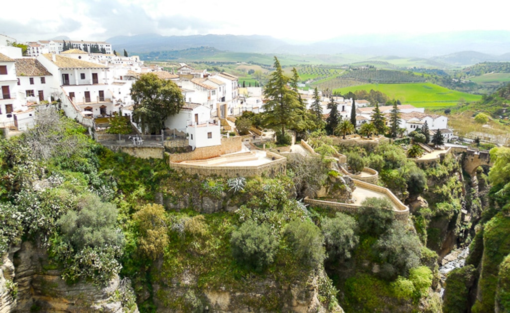 View of the Cuenca Gardens, Ronda, Spain