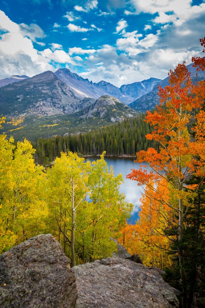 Fall at Bear Lake in Rocky Mountain National Park in Colorado