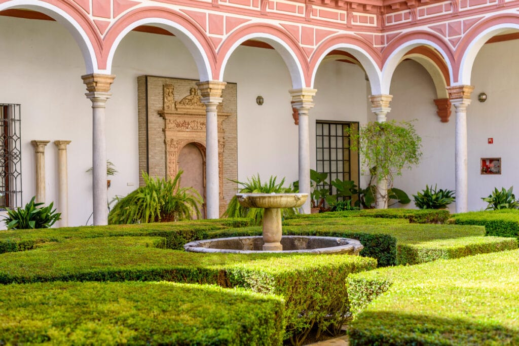 Courtyard of the Seville Museum of Fine Arts in Spain