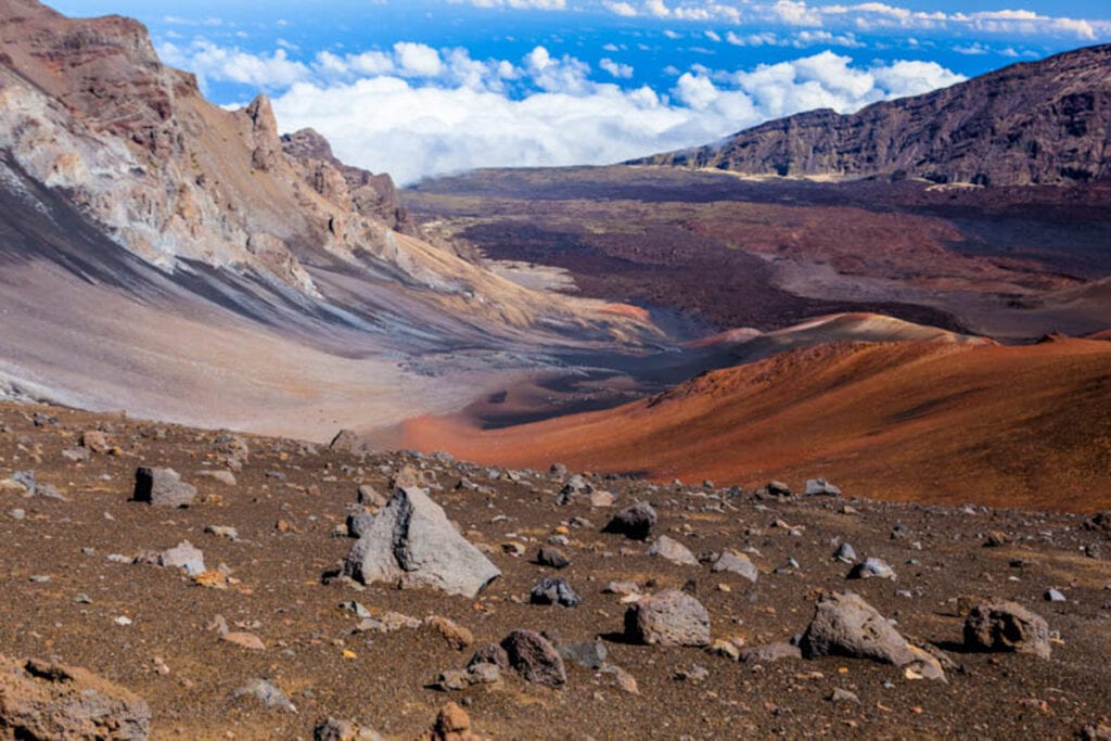 The crater in Haleakala National park, Maui, HI