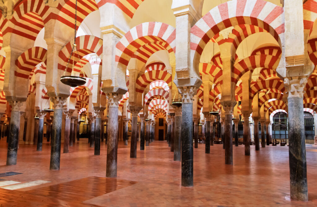 Arches in the Mezquita of Cordoba, Spain