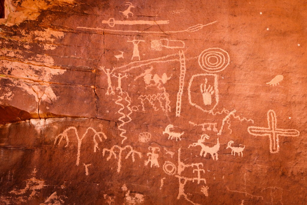 Petroglyphs at Valley of Fire State Park in Nevada