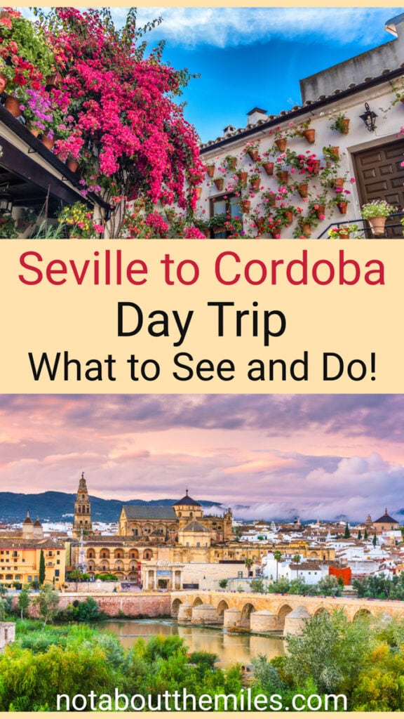 Discover what to see and do on a Seville to Cordoba day trip! This one day in Cordoba itinerary includes the Mezquita, the Alcazar, the Juderia and the Synagogue, the Roman Bridge and more!