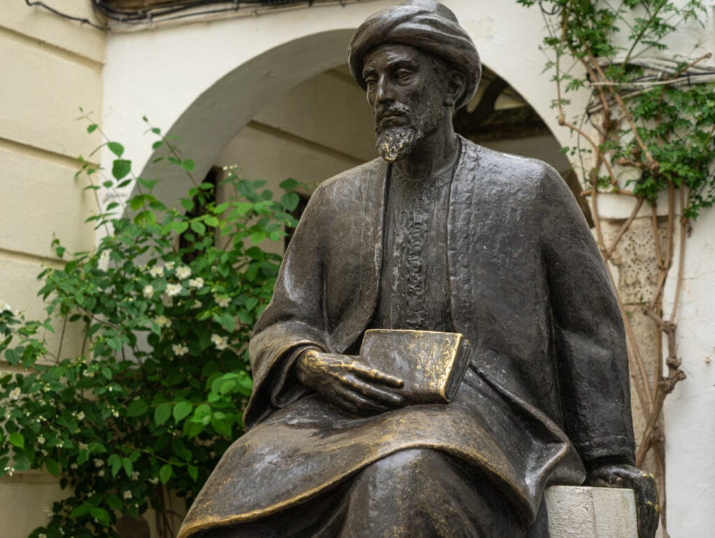 Statue of Maimonides in the Juderia of Cordoba, Spain