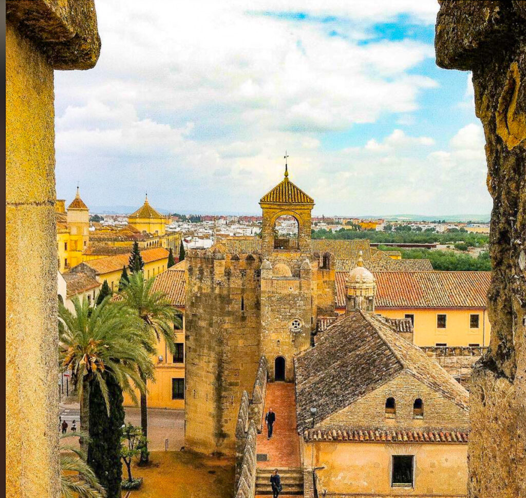 A view from the Alcazar of Cordoba in Spain