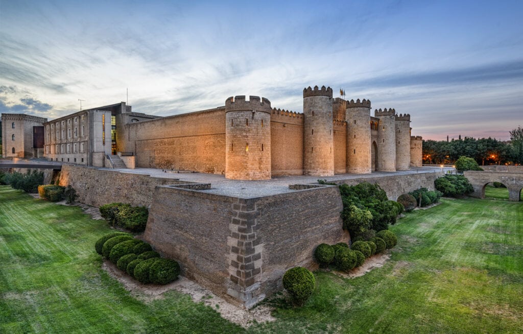 The Aljaferia Palace in Zaragoza, Spain
