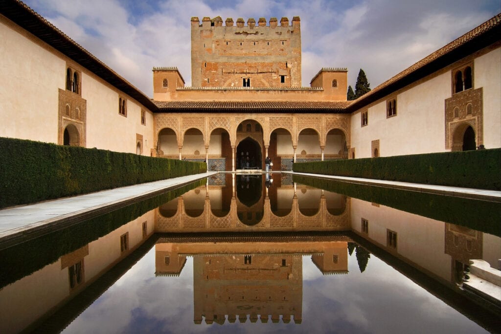 Court of the Myrtles at the Alhambra of Granada, Spain