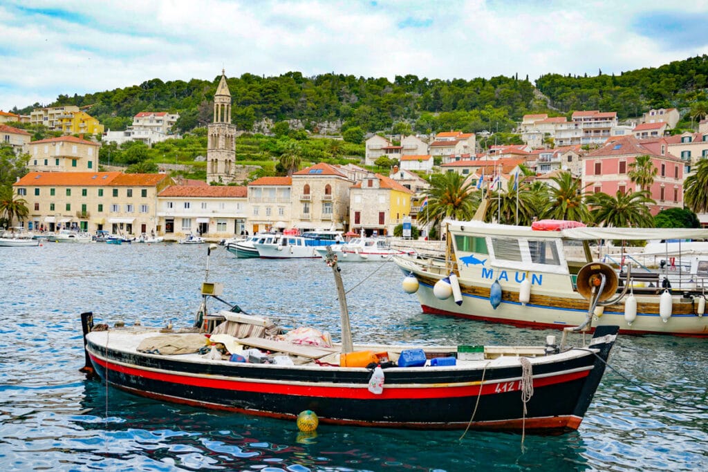 The waterfront at Hvar Town in Croatia