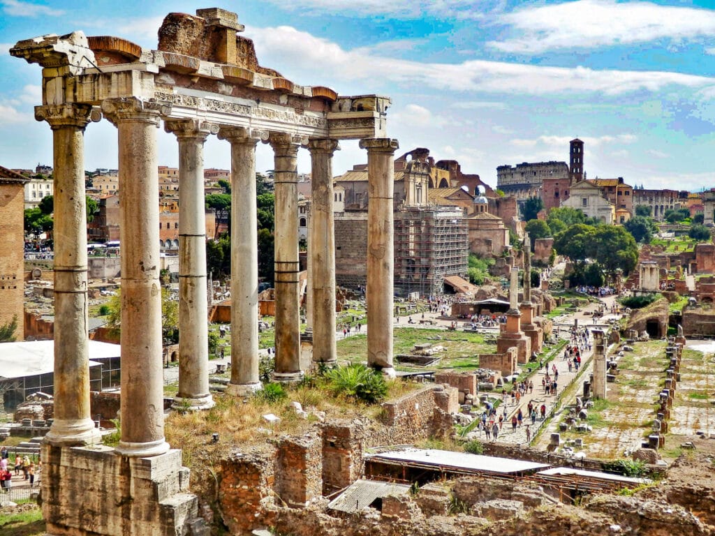 The Temple of Saturn Roman Forum Rome Italy