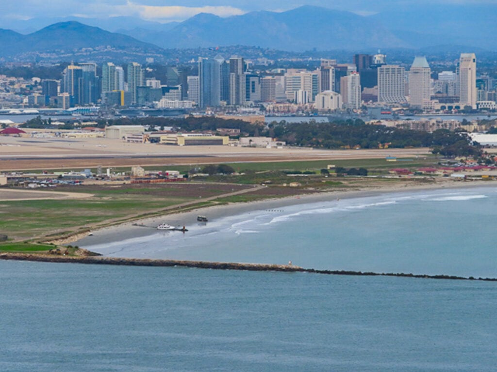 View of San Diego, California, from Point Loma Peninsula