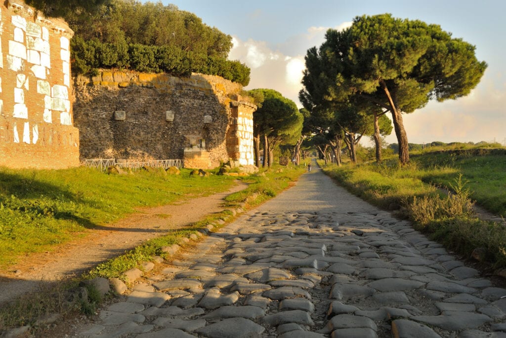 The Appian Way in Rome Italy