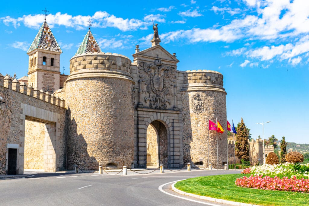 The Puerta de Bisagra in Toledo, Spain