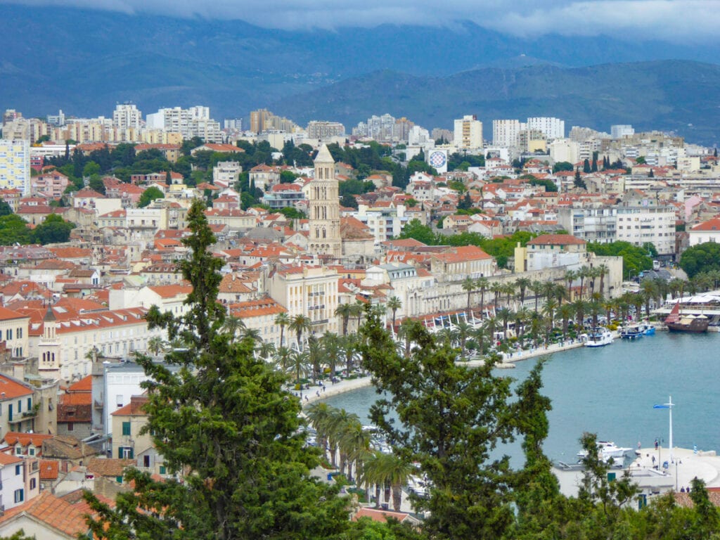A view from Marjan Hill in Split, Croatia