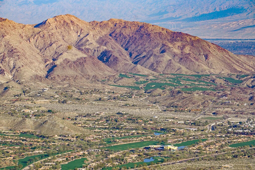 View of Coachella Valley from Vista Point on Highway 74 in Palm Desert California