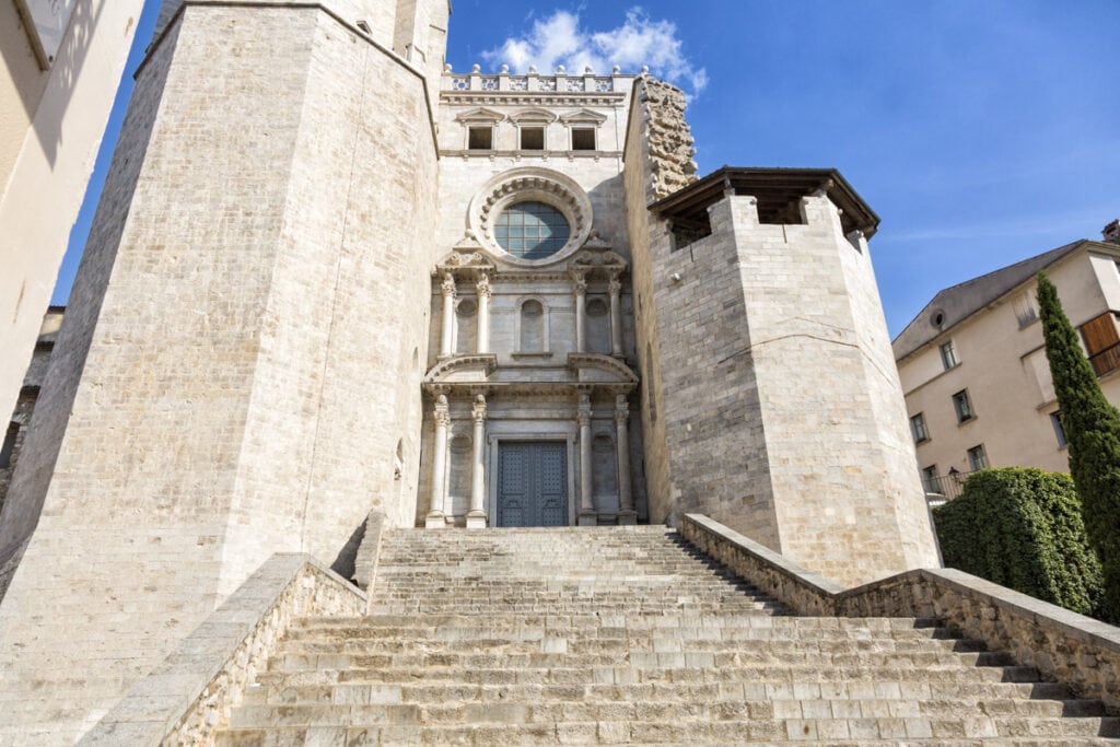 The Basilica de Sant Feliu in Girona, Spain