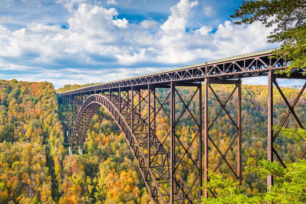 New River Gorge Bridge in the fall