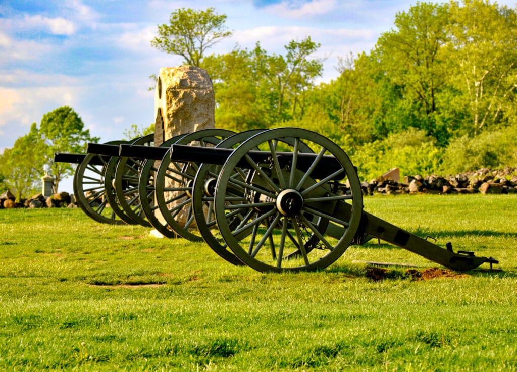 Gettysburg Military Park in Pennsylvania