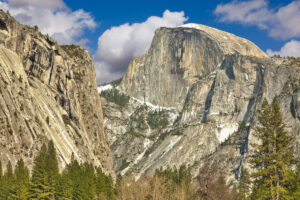 Half Dome in Yosemite. Yosemite National Park is one of the best national parks to visit in May!