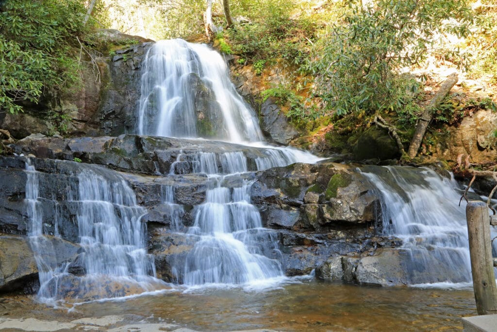 Laurel Falls in Great Smoky Mountains National Park, N. Carolina and Tennessee