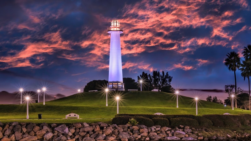 Lighthouse in Long Beach California USA