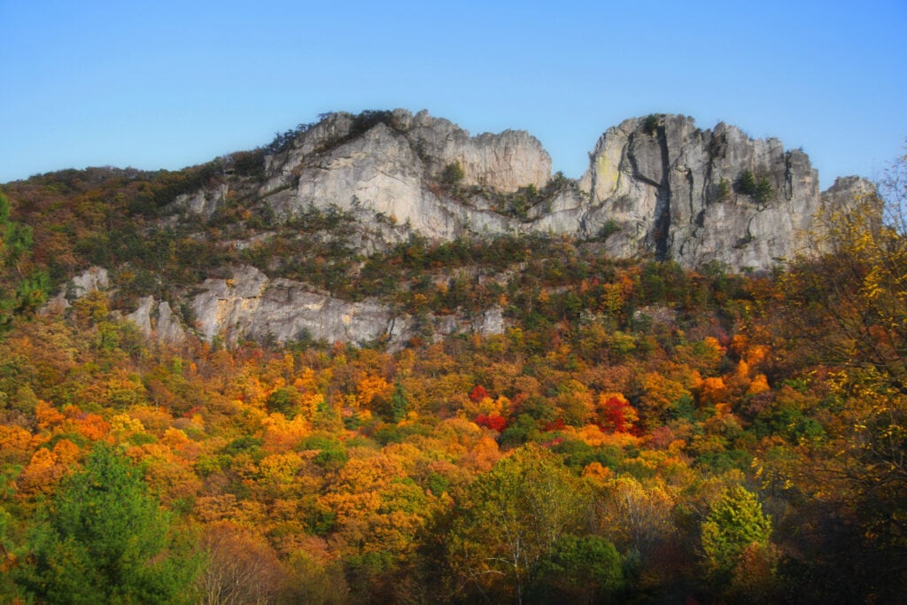 Seneca Rocks in West Virginia