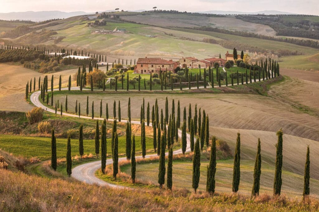 Landscape in the Val d'Orcia Tuscany Italy