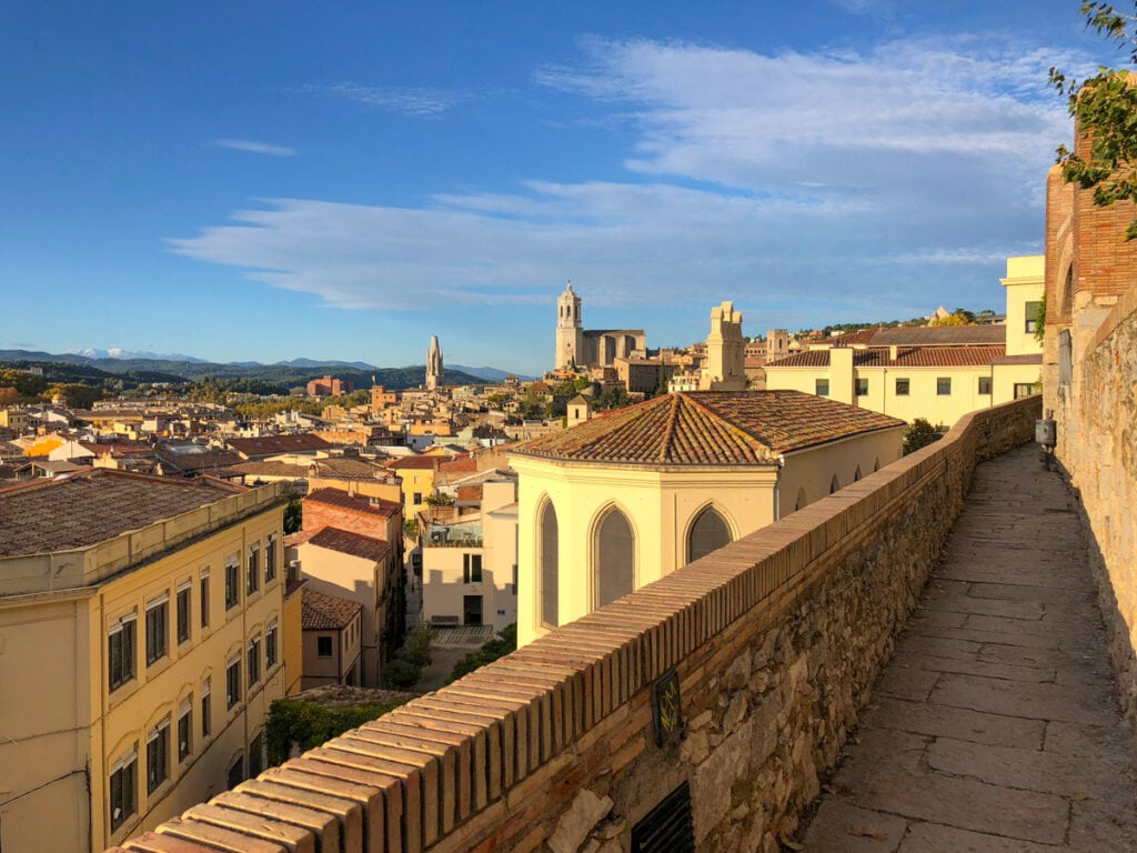 Walking the walls of Girona, Spain