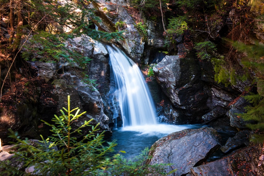 Bingham Falls in Stowe Vermont