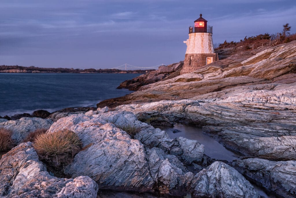 Castle Hill Lighthouse. Photographing the lighthouse is one of the best things to do in Newport, RI.