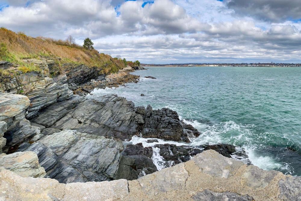 View from the Cliff Walk in Newport, RI