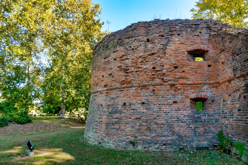 The walls of Ferrara, Italy