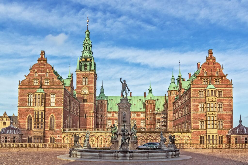 Frederiksborg Castle in Hillerod, Denmark, is one of the easiest day trips from Copenhagen. 