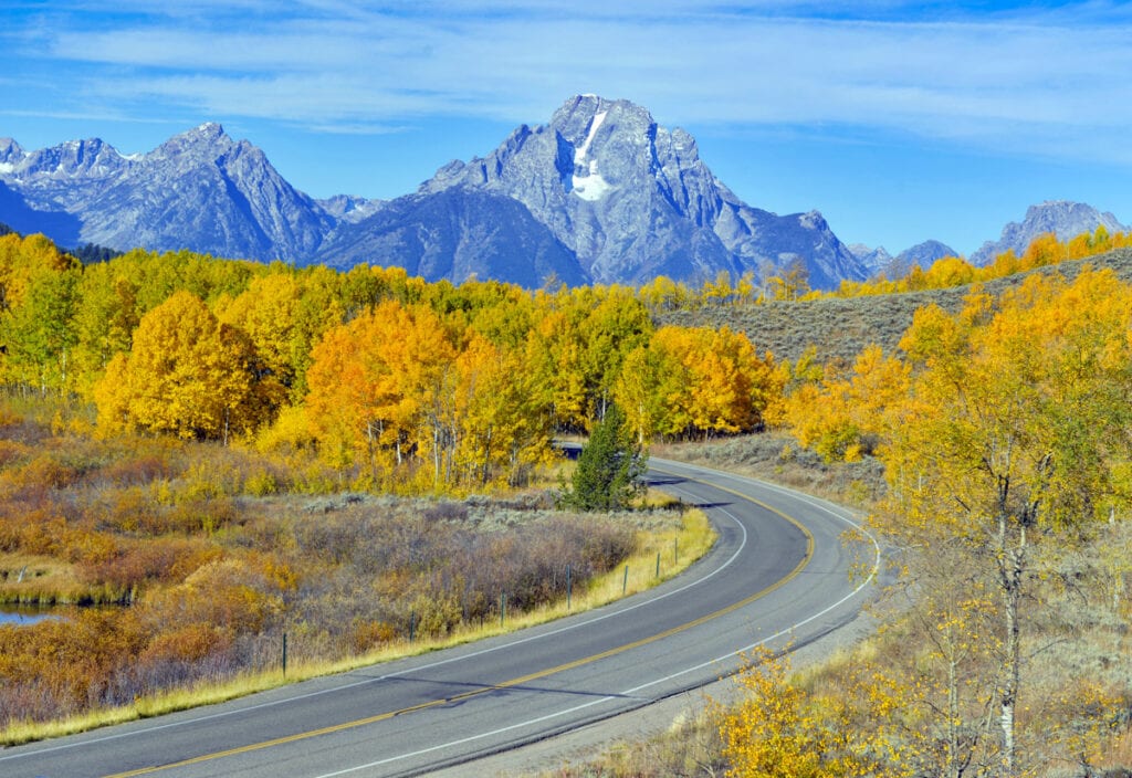 One of the best road trips in the USA is the drive through Grand Teton and Yellowstone National Parks.