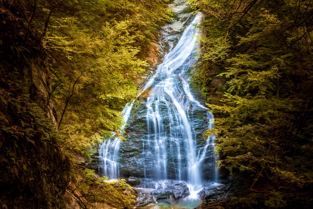 Moss Glen Falls in Stowe Vermont
