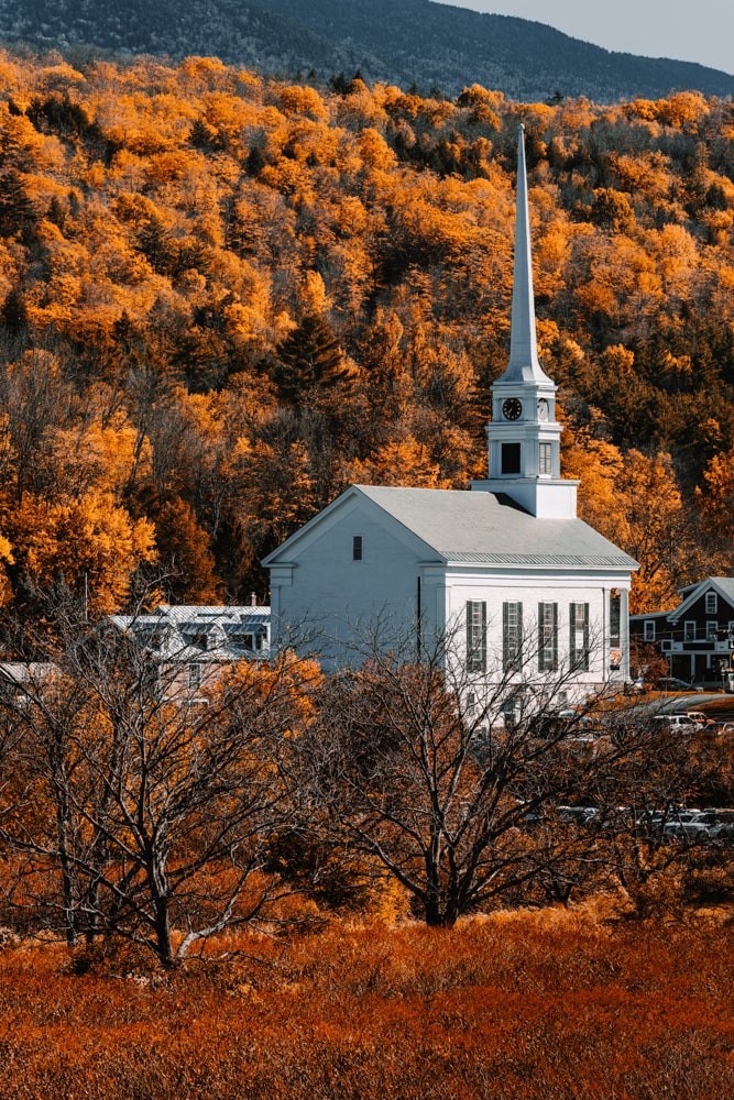Stowe, Vermont, in the fall