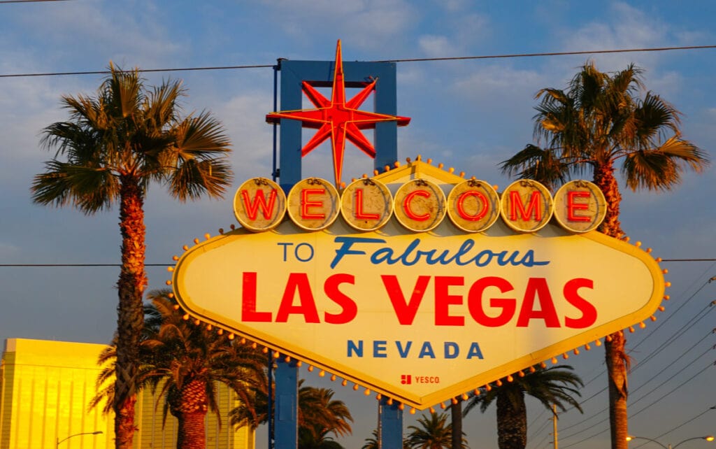 Welcome to Las Vegas sign along Las Vegas Boulevard in Vegas, Nevada