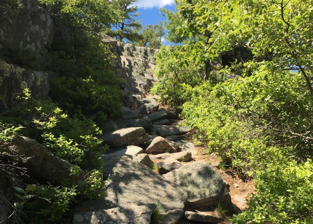 Acadia Mountain Trail in Acadia National Park, Maine