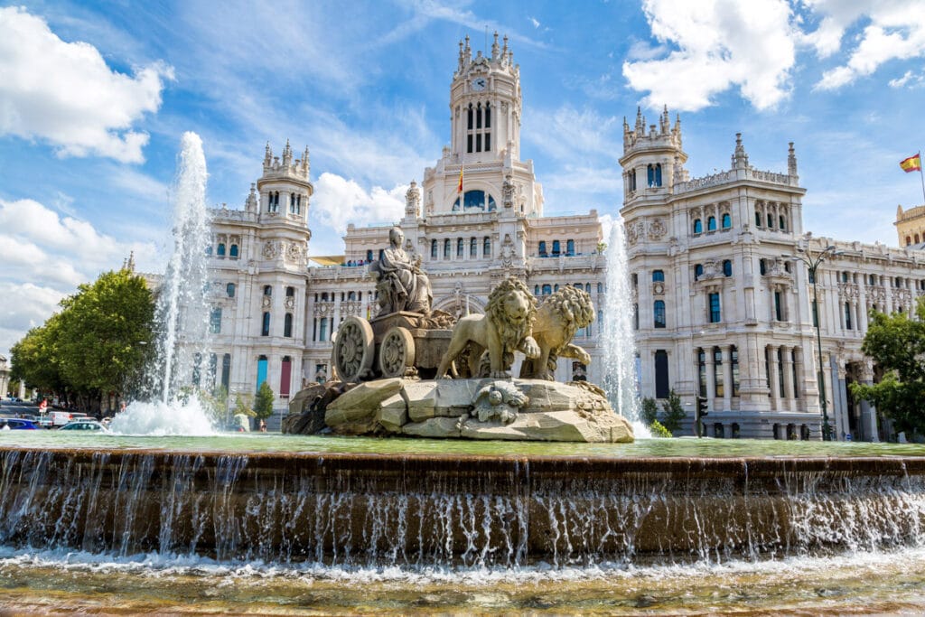 The Cibeles Fountain in Madrid Spain