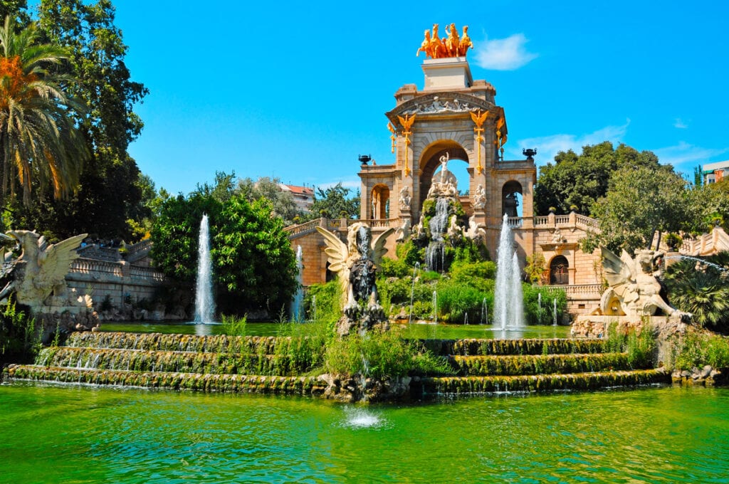 A fountain in the Parc de la Ciutedella in Barcelona, Spain